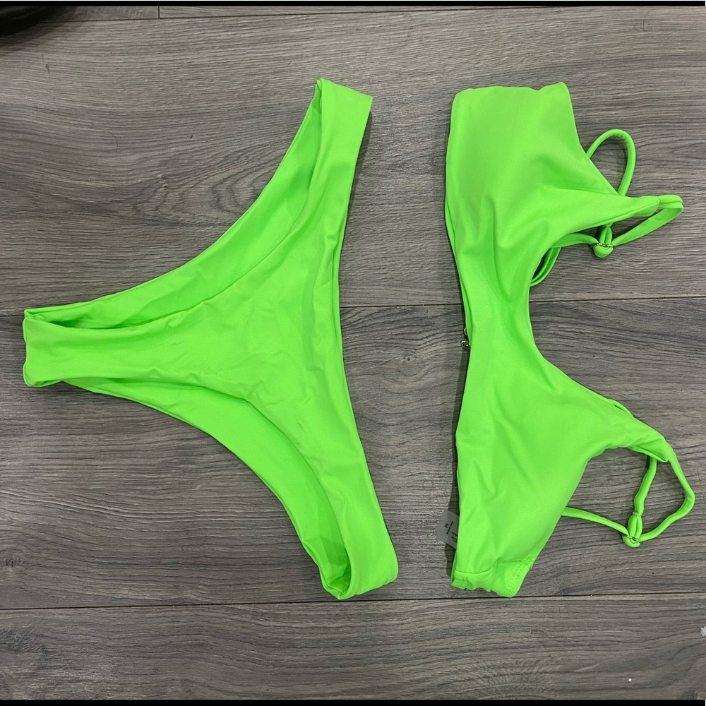 Lime green bikini